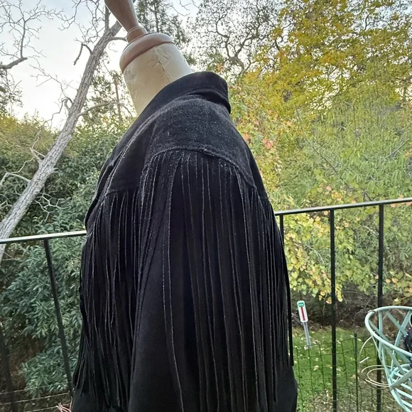 Vintage Genuine Suede Cropped Fringe Jacket 16 - Picture 7 of 7